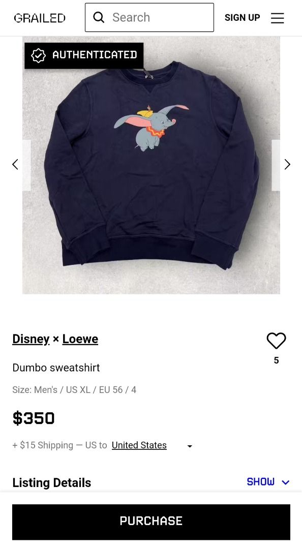Loewe dumbo sweatshirt top