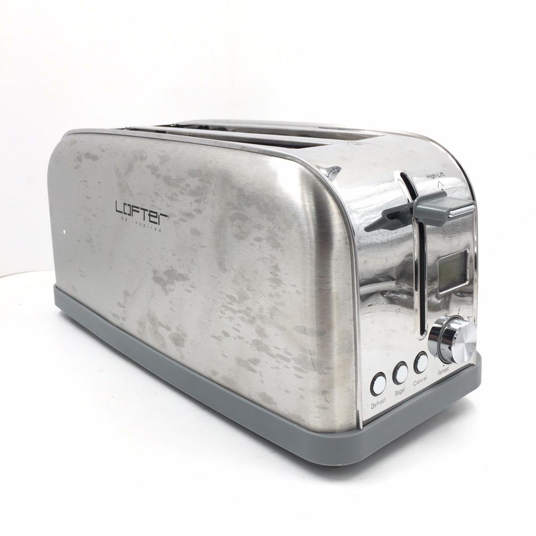 LOFTER Stainless Steel 4Slice Long Toaster, TV & Home Appliances
