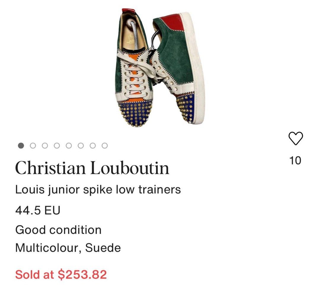 Louis junior spike low trainers Christian Louboutin Blue size 40