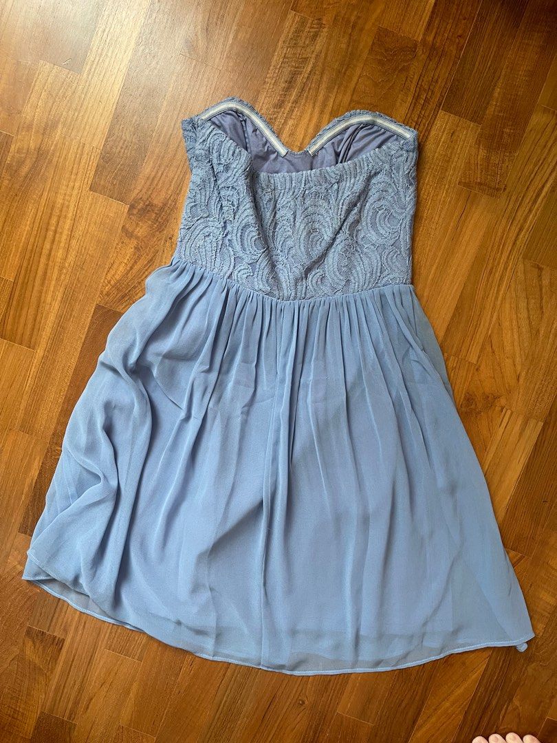 Love Bonito Blue Sweetheart Neckline Bridesmaid Dress, Women's Fashion,  Dresses & Sets, Dresses on Carousell