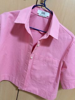 Love Bonito Pink Cropped Shirt