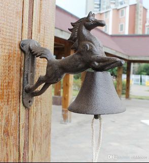 Lucky Horse Welcome Door Bell Solid Cast Iron