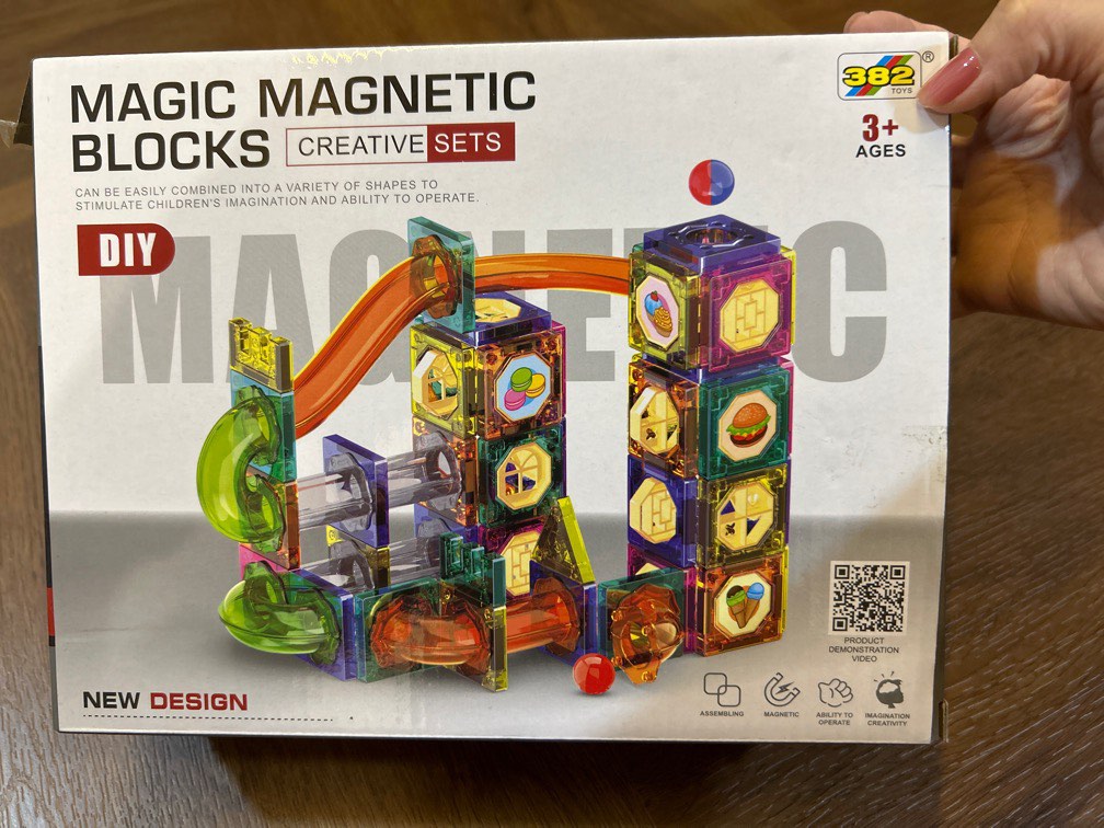 Magic magnetic blocks DIY kit for 3 years and above, Hobbies & Toys ...