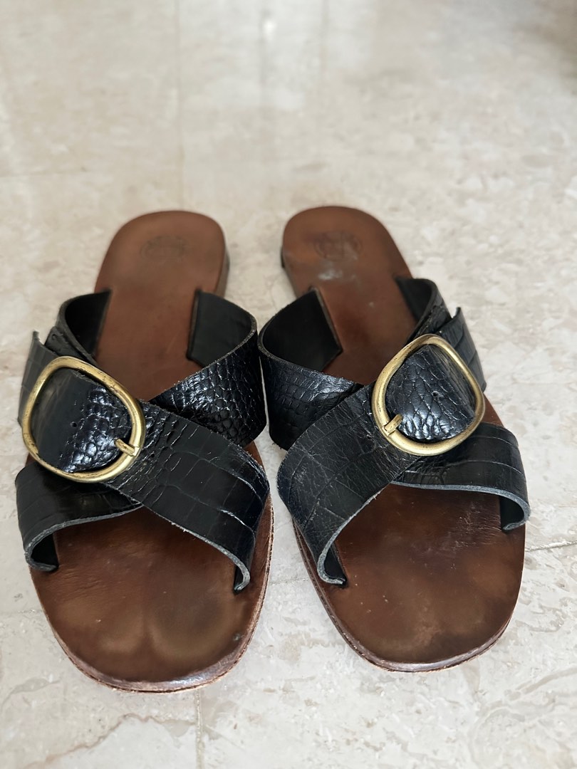 Massimo dutti clearance black sandals