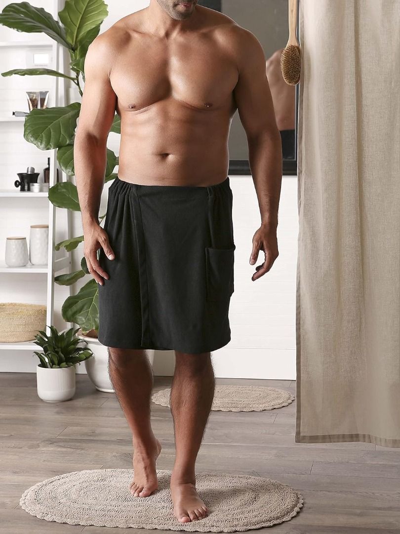 Men's bath shop wrap with velcro