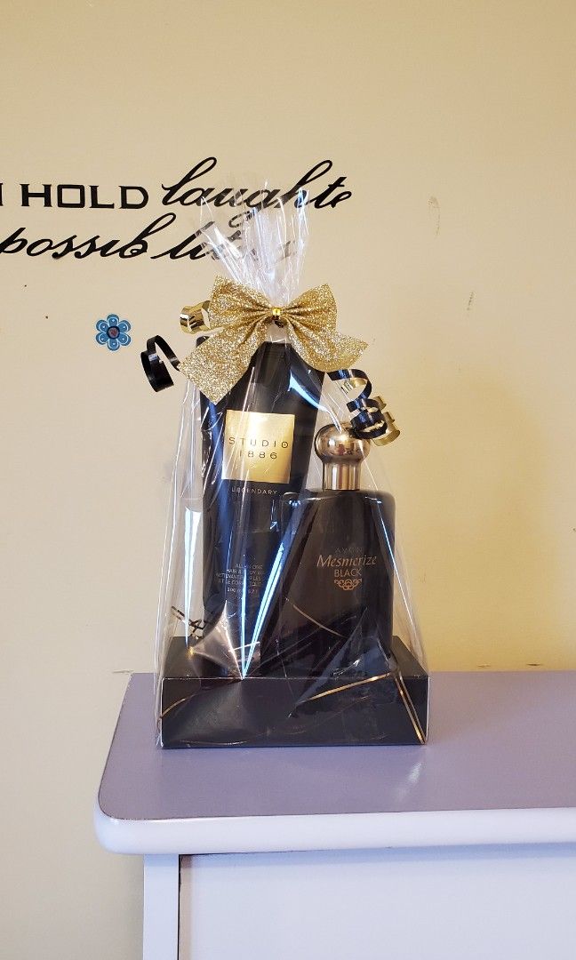 Mesmerize Black Cologne Gift Set For Men Health Beauty Bath