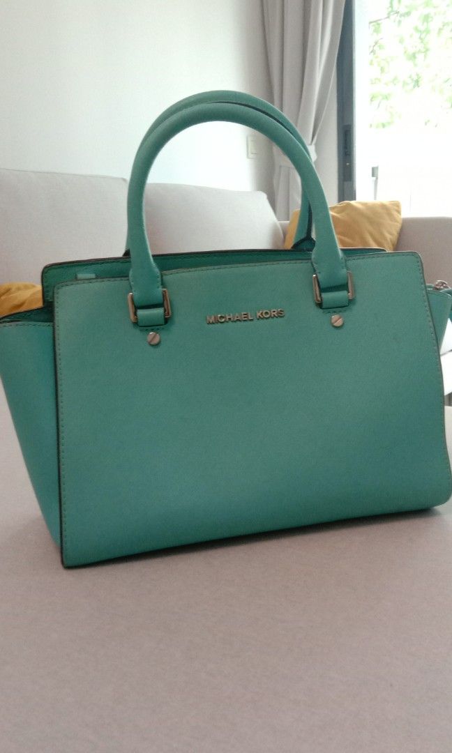 Michael kors handbags teal hot sale