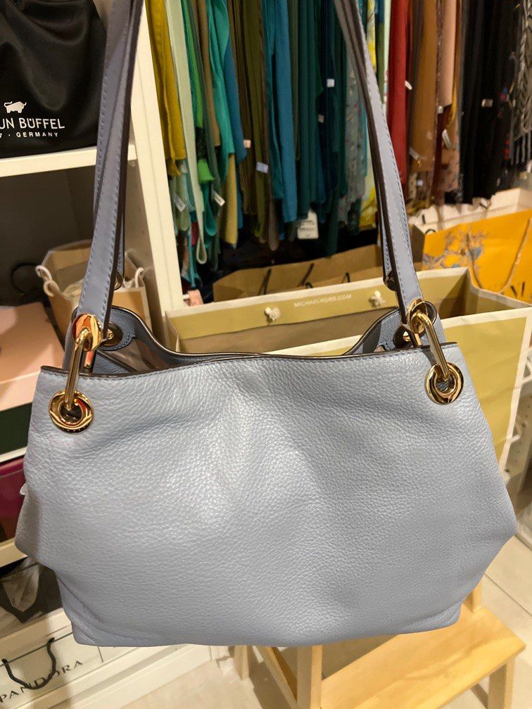 Michael Kors Voyager East/West Tote Navy/White/Pale Blue One Size  30S0GV6T4V-436 - AllGlitters