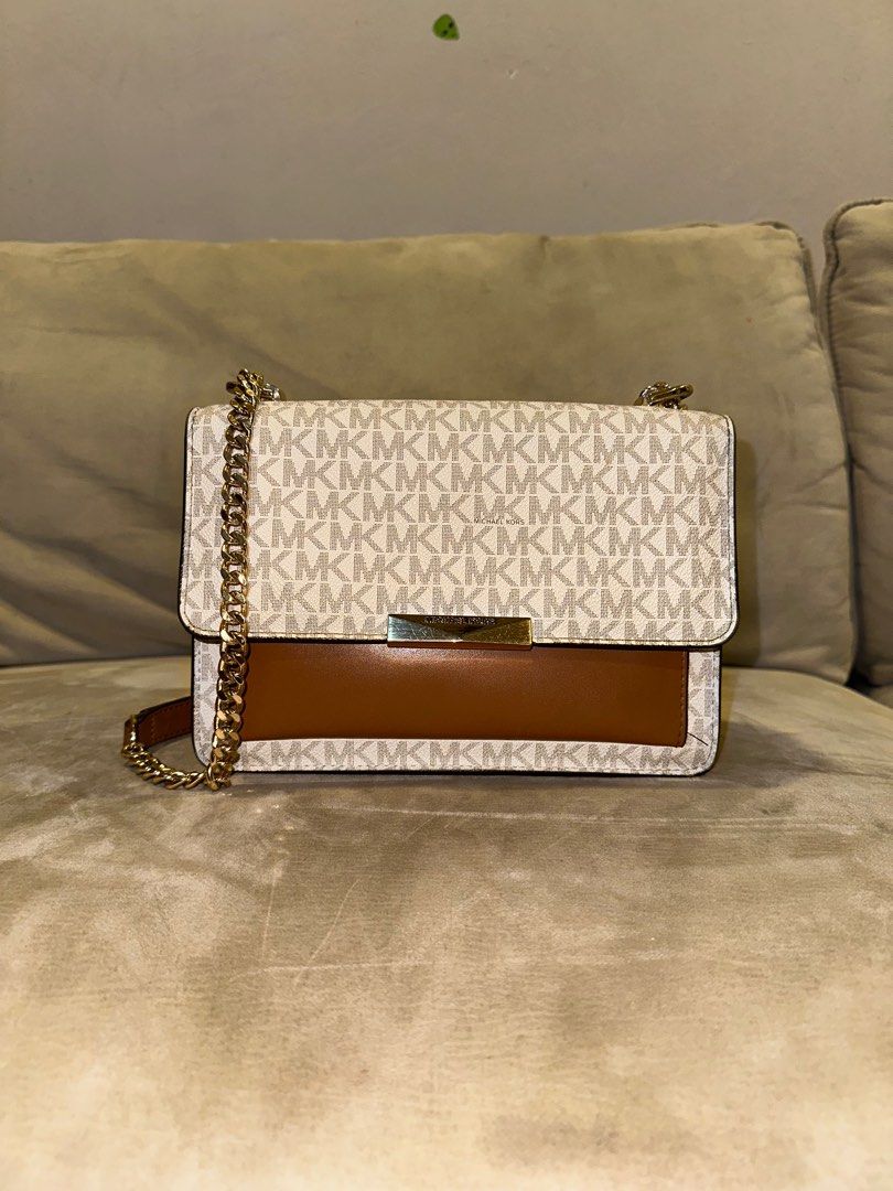 Jade large logo and leather crossbody bag cheap