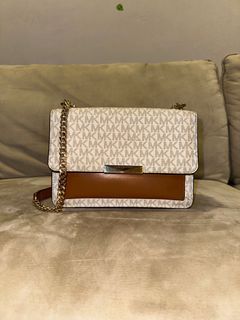 Michael Kors MK Jade Large Logo and Leather Crossbody