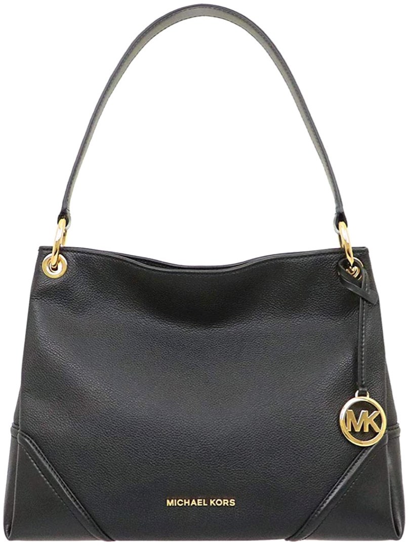 Michael Kors Nicole Medium Shoulder Bag in Black, Women's Fashion, Bags