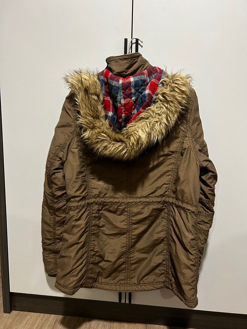 Fur lined military jacket cheap
