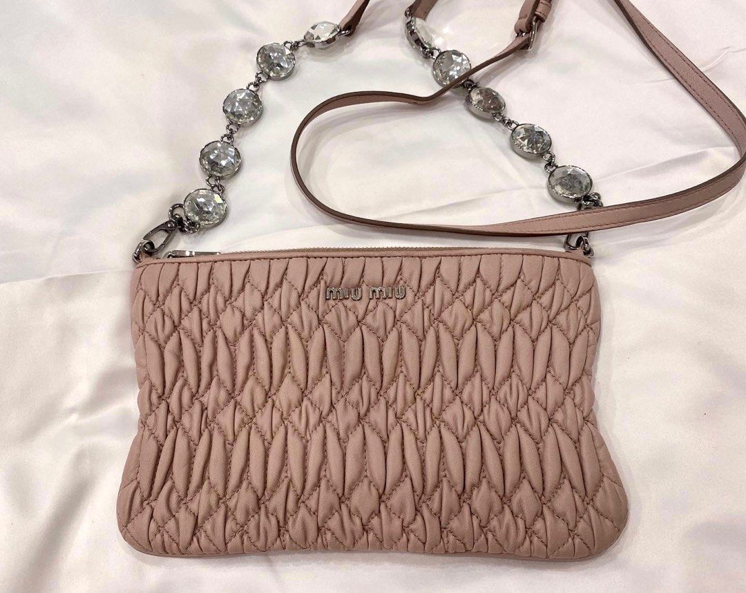 Miu miu | warm tone sling bag (Category: Luxury Bags & Wallets) located in Quezon City. Submitted by luxci.ph (Listing ID 1267403493, Image 1). Description: Miu miu | warm tone sling bag Nothing to declare No inclusion .