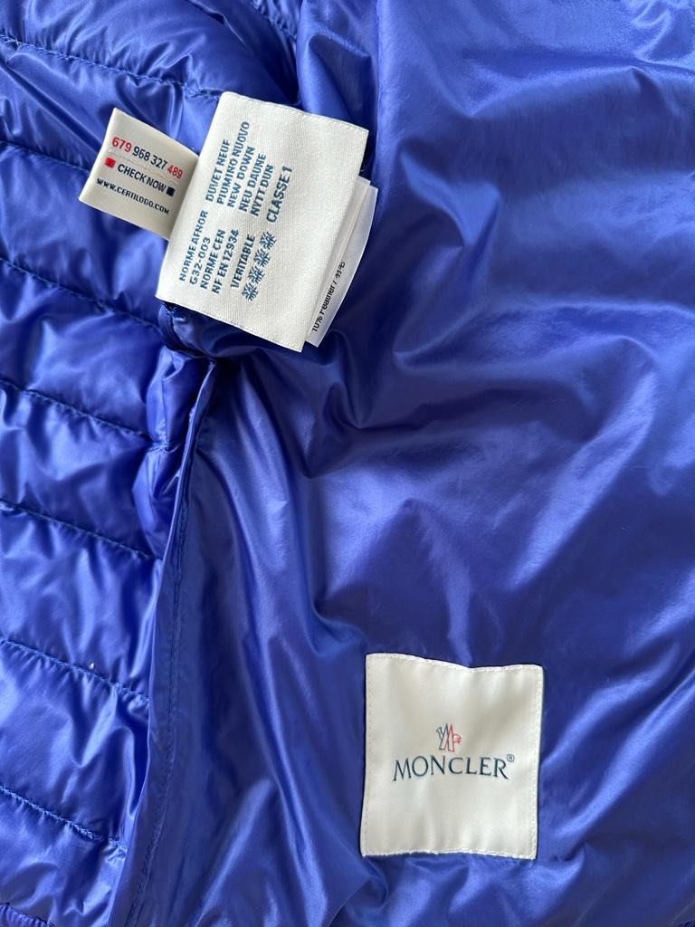 Moncler blue flower jacket size 4 S M 90 down 10 feather Carousell