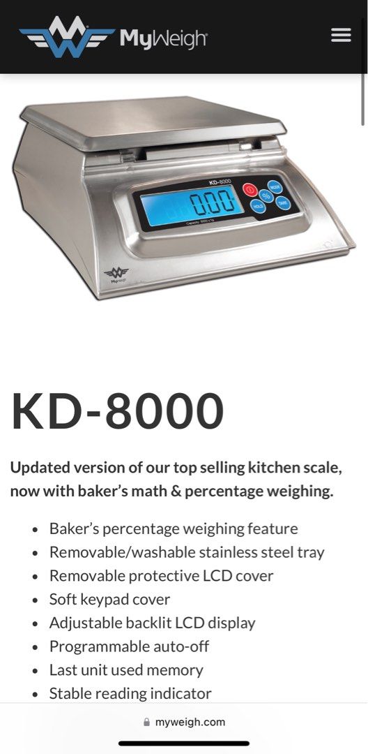 My Weigh KD8000 - Power Adapter Now Included!