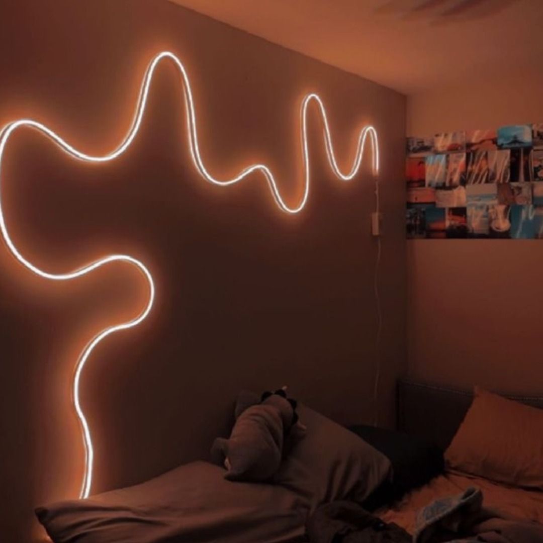 Neon Gaming LED Rope Light Strips | Smart Home DIY Customisable & Colorful  RGB Ambient Mood Lighting | Unique Bedroom Living Room Wall Decor