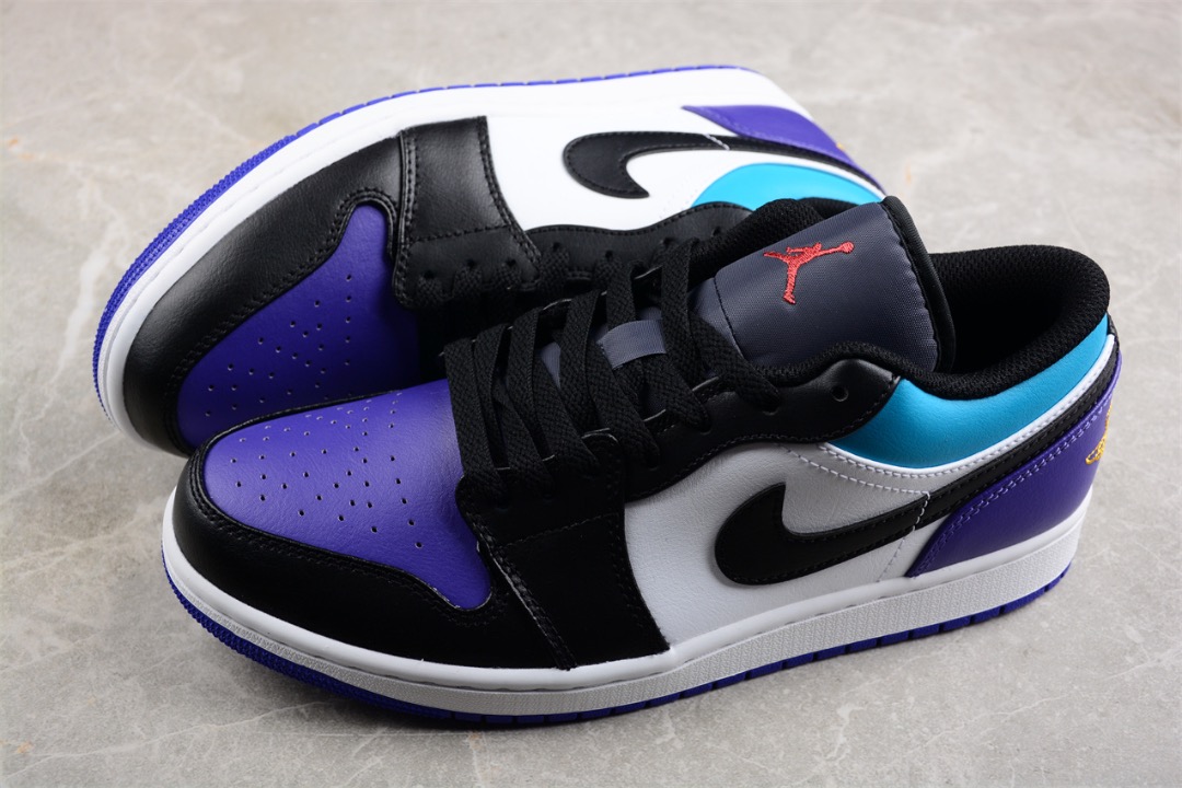 NIKE Air Jordan 1 Low Aqua Court Purple Tropical Twist Shoes Euro