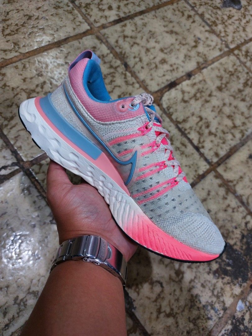Nike React Infinity Run Flyknit 2 Racer Pink 6 US Women s Fashion Footwear Sneakers on Carousell