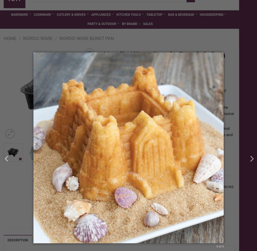 Nordic Ware Castle Bundt Pan TV Home Appliances Kitchen