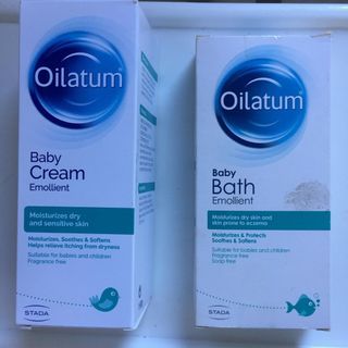 oilatum baby emollient cream and baby emollient bath