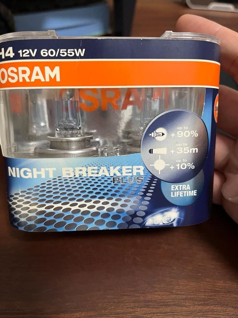 Osram H4 12V 60/55W Night Breaker Plus, Car Accessories, Electronics &  Lights on Carousell