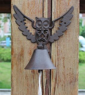 Owl Bell , Wellcome Bell , Solid Cast Iron