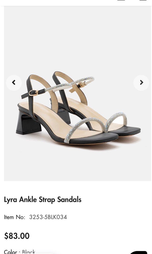 Pazzion Lyra ankle strap sandals, Women's Fashion, Footwear, Heels