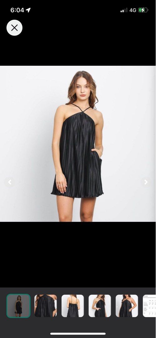 PET PLEATED SWING DRESS BLACK Women s Fashion Dresses Sets