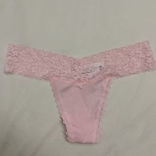 Pink Cotton lace thong / panties