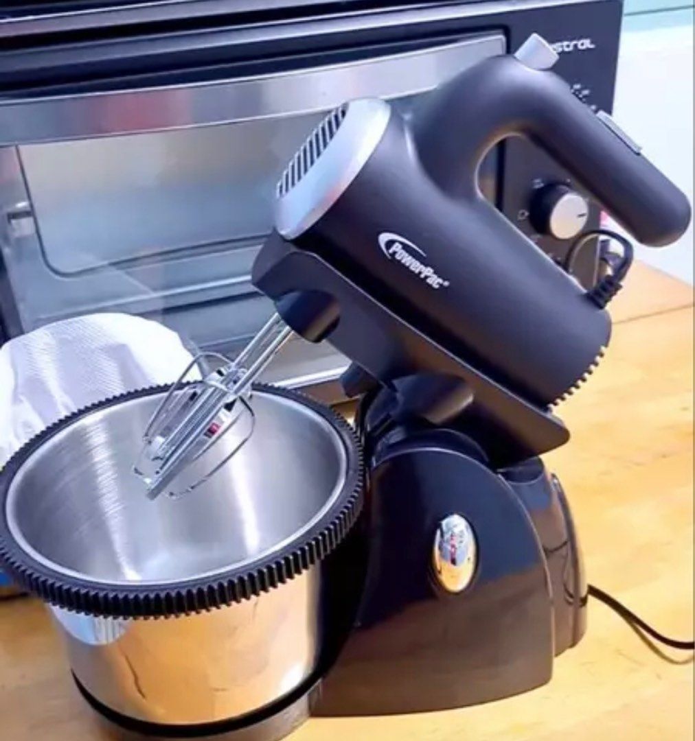 PowerPac Hand Mixer, Stand Mixer With Bowl (PPSM208), TV & Home