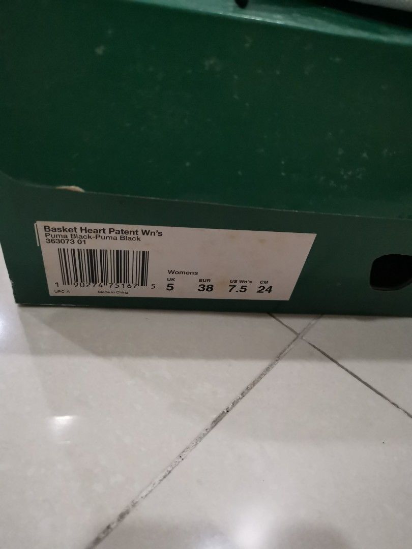 Puma basket discount heart green