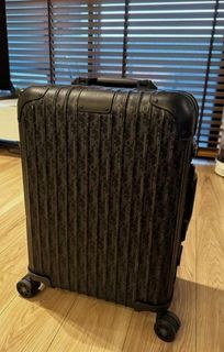 Rimowa x Dior Oblique Black aluminum luggage hand carry