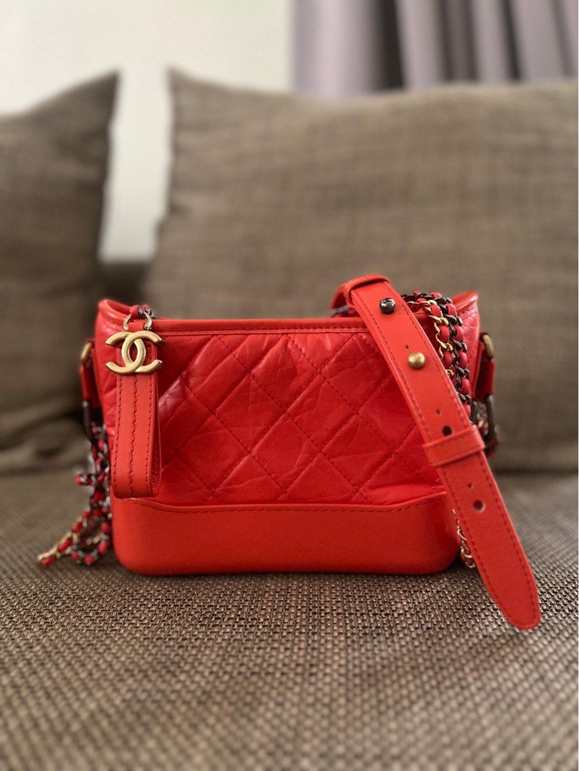 SALE! Authentic Chanel Gabrielle Small Red (Looks like red orange