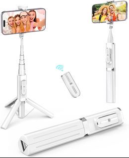Monopod Selfie Stick Bluetooth, Lightweight Aluminum All in One Extendable  Selfie Sticks Compact Design, Compatible with iPhone 15/14 Pro Max/14