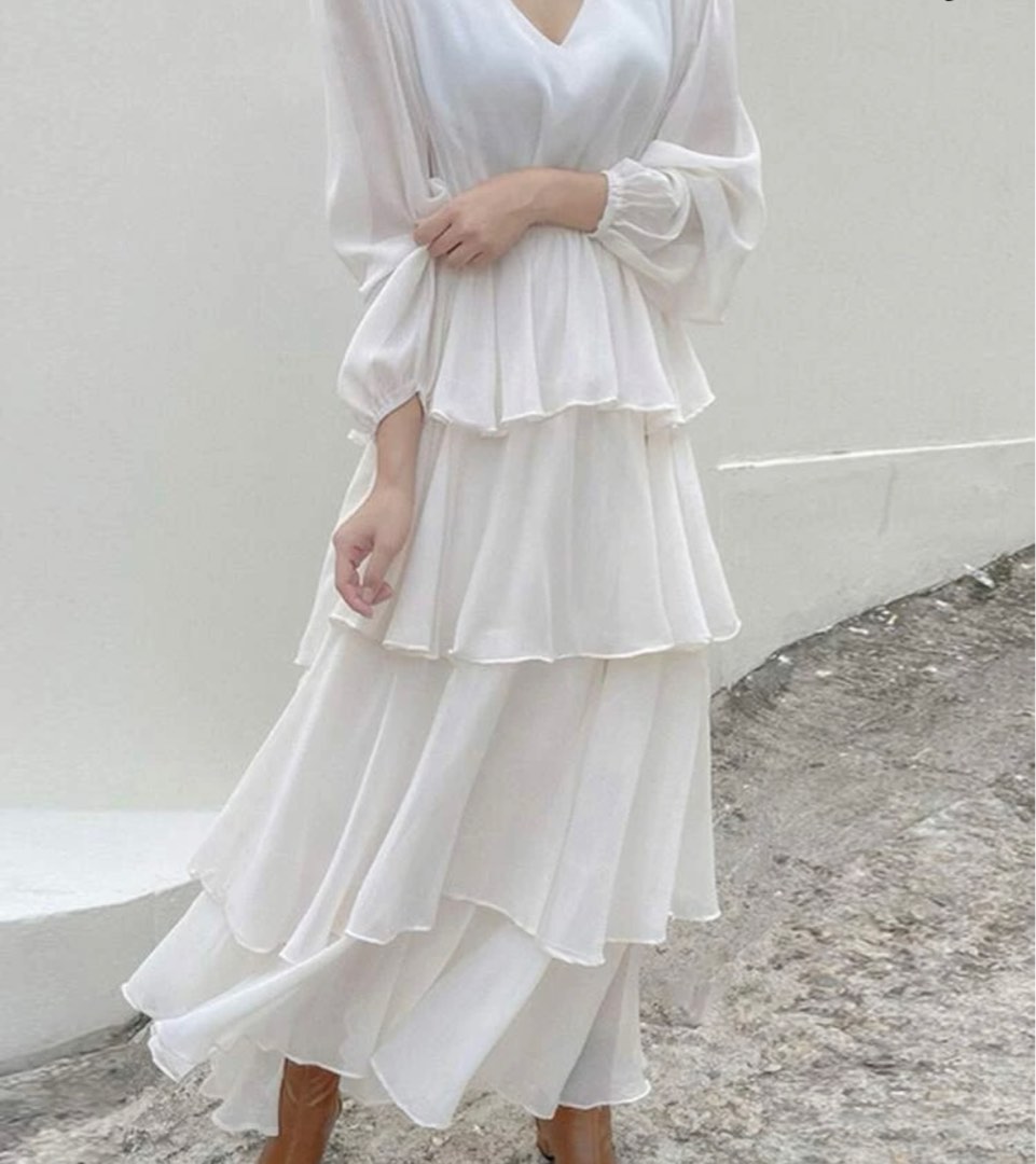 Shein Dazy White Dress, Women's Fashion, Dresses & Sets, Dresses