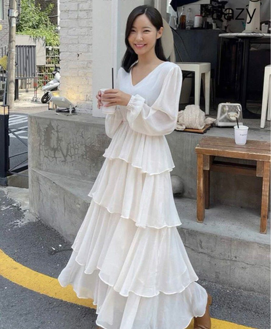Shein Dazy White Dress, Women's Fashion, Dresses & Sets, Dresses