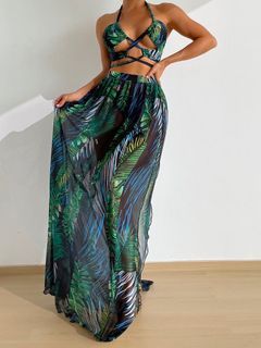 Shein 3in1 full set bikinis in mix green