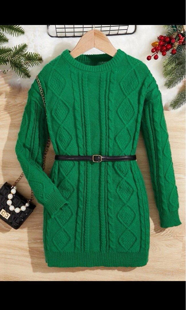 Girls cable sales knit dress