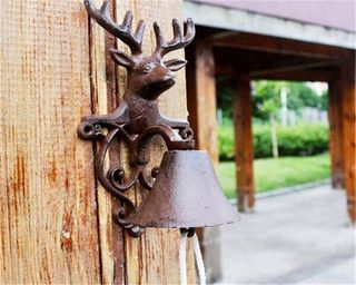 Solid Cast Iron Deer Bell Welcome Door Bell