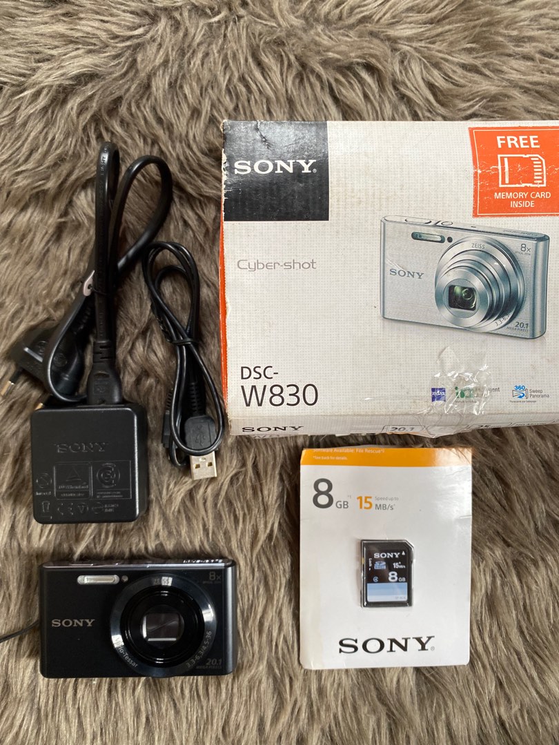 thumbnail image 2 of Used Sony Cyber-shot DSC-W830 Digital Camera – 20.1MP, 8x Zoom, With Battery & SD Card 2 of 6