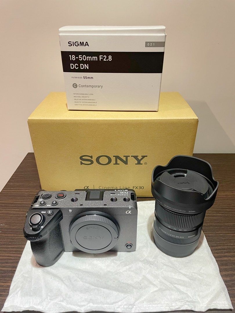 Sony FX30 Camera and Sigma 18-50mm F2.8 DC DN C Lens
