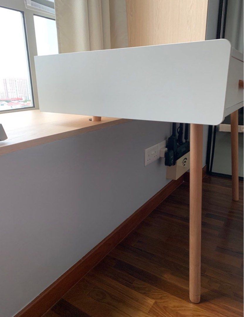 Study turn bay window table, Furniture & Home Living, Furniture, Tables ...