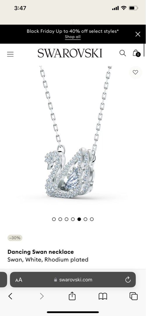 Swarovski Swan Diamond Necklace