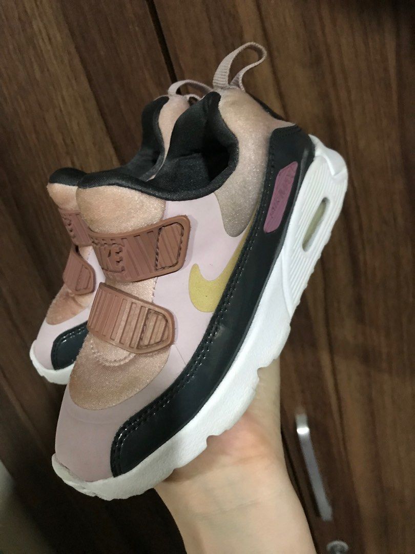 TD Nike Air Max Tiny 90 Plum Chalk Metallic Gold Anthracite