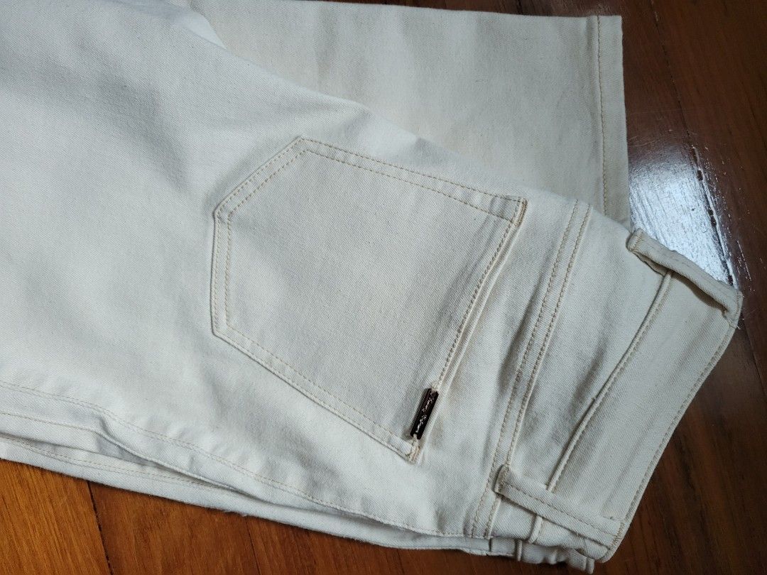 Tommy Bahama cream white jeans high rise ankle jeans