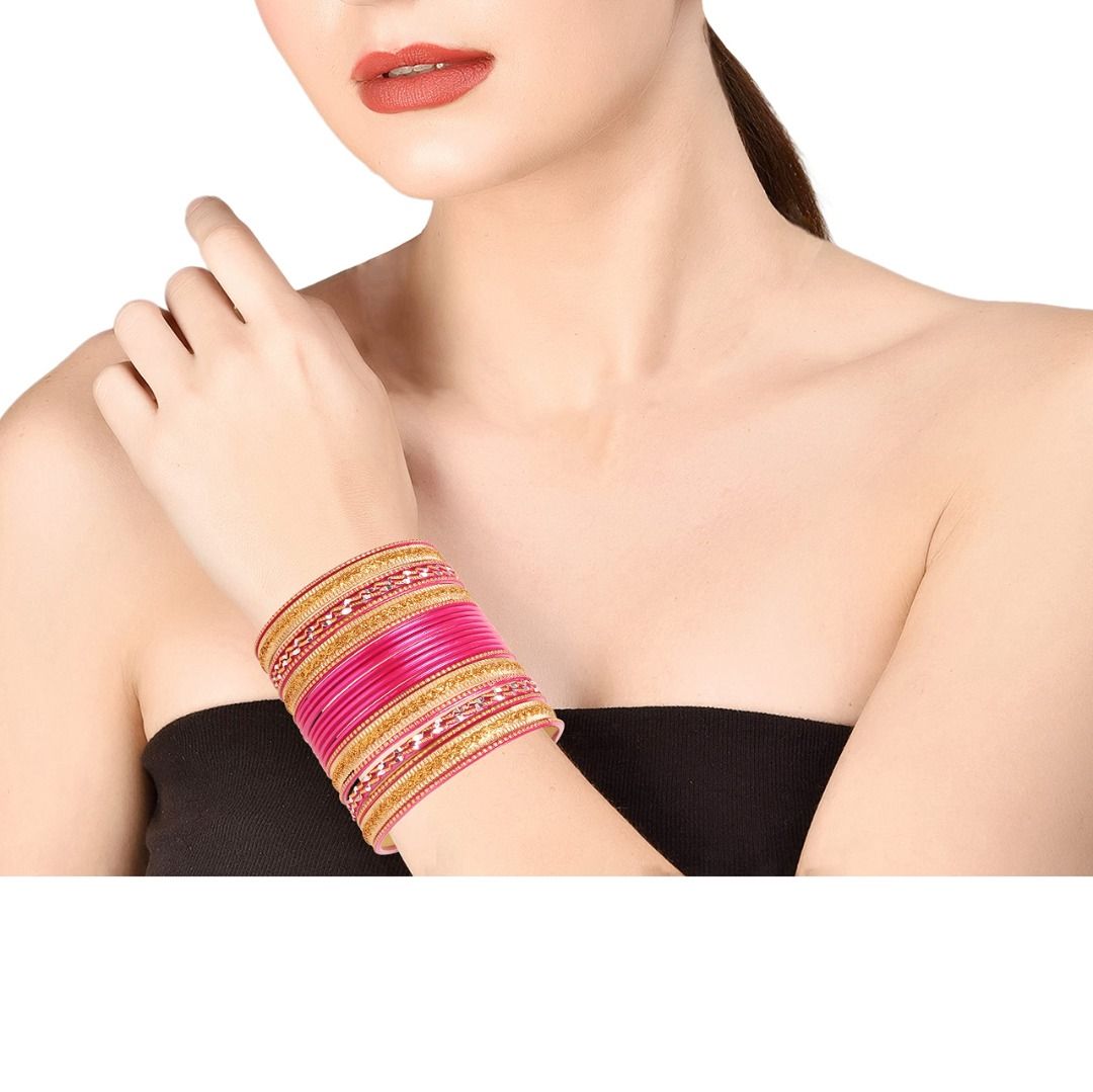Touchstone 2 Dozen Bangle Collection Indian Bollywood Alloy Metal