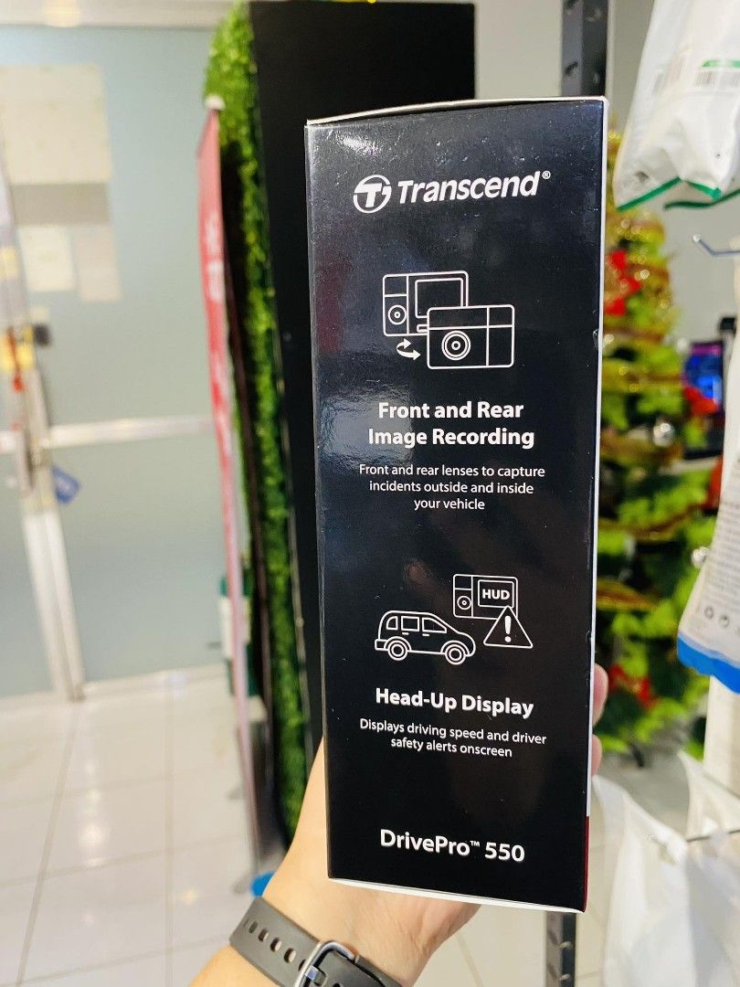 Transcend DrivePro 550 Dashcam 64GB TS-DP550B-64G, Photography, Video ...