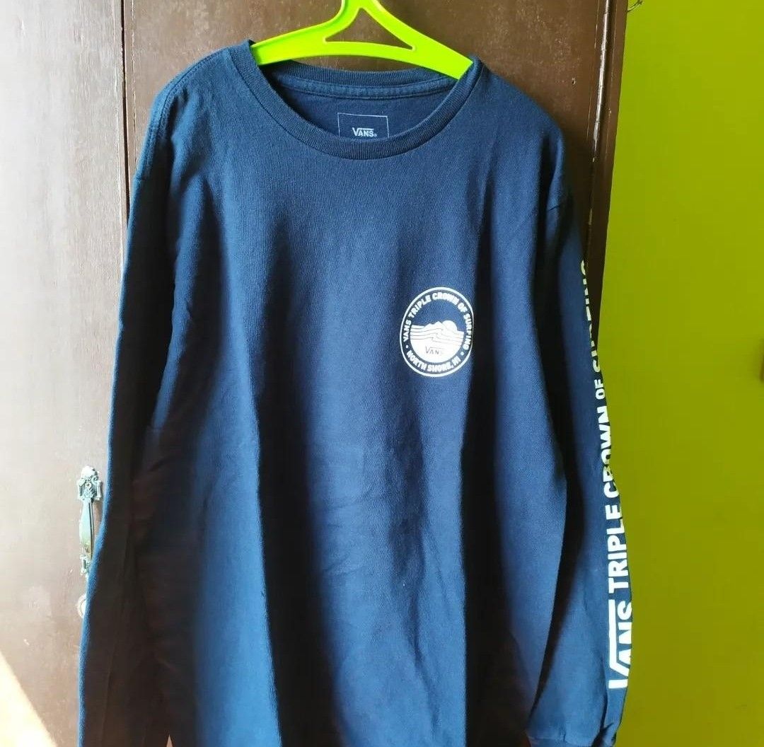 VANS L S Shirt Triple crown of surfing Men s Fashion Tops Sets