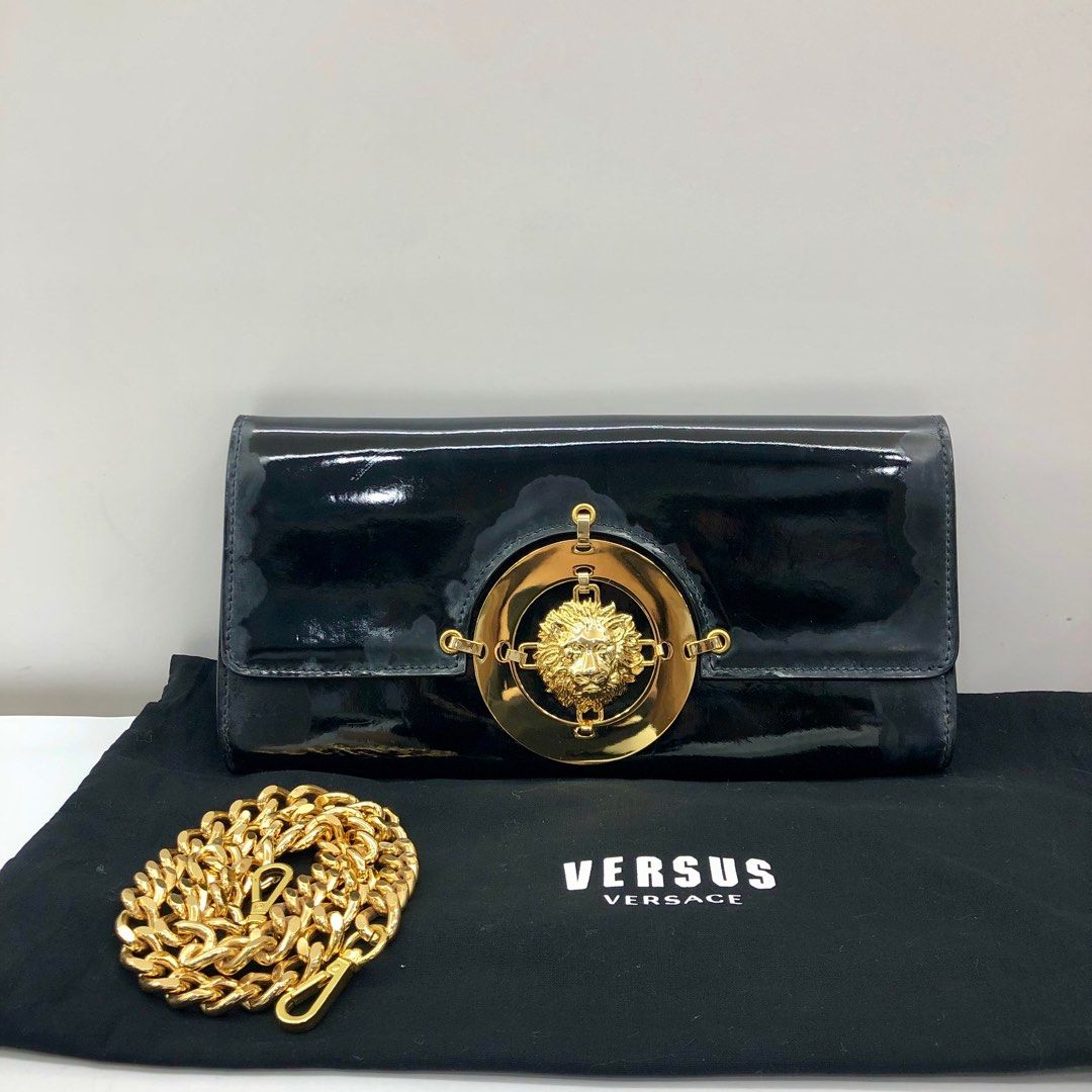 Versace shop black clutch