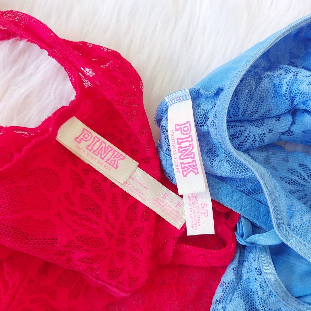 Victoria's Secret, Intimates & Sleepwear, Pink Victorias Secret Tback Neon  Lace Bra